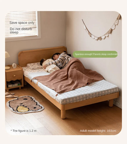 Beech Solid Wood Children's, Montessori Floor Bed<