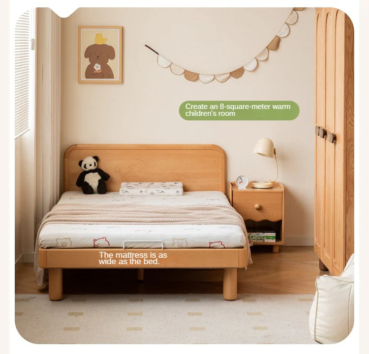 Beech Solid Wood Children's, Montessori Floor Bed<