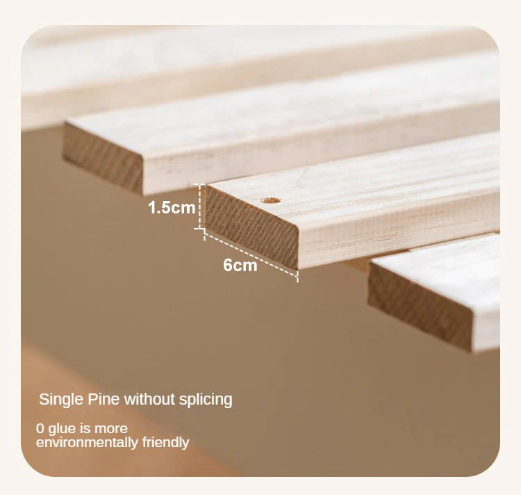 Beech Solid Wood Children's, Montessori Floor Bed<