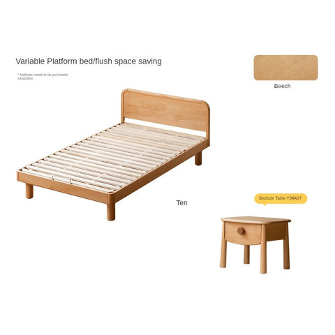 Beech Solid Wood Children's, Montessori Floor Bed<