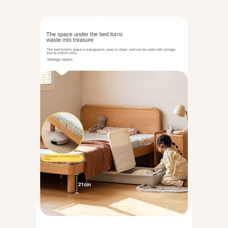 Beech Solid Wood Children's, Montessori Floor Bed<