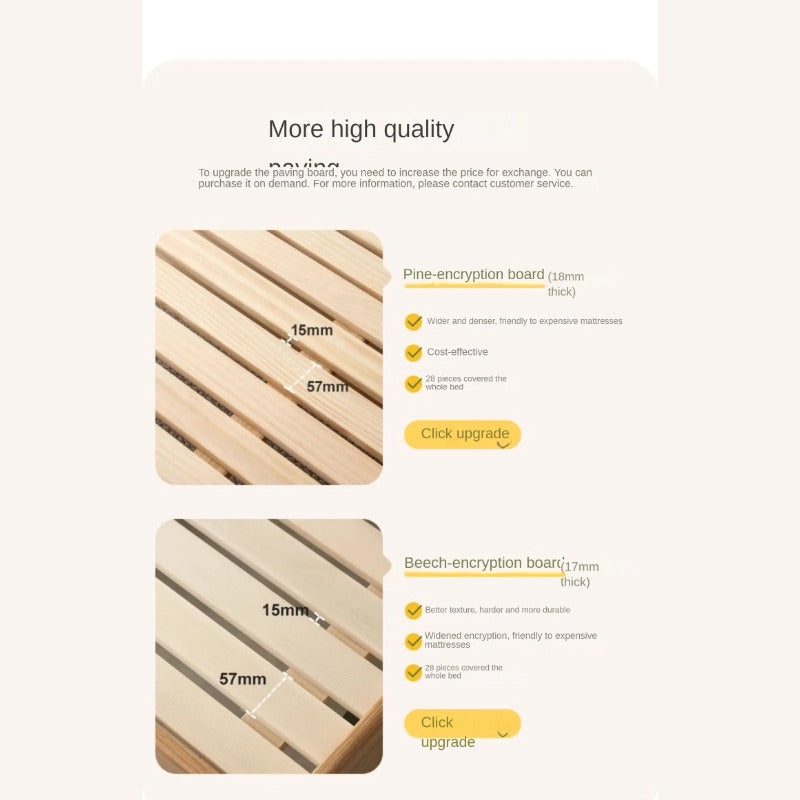 Beech Solid Wood Children's, Montessori Floor Bed<