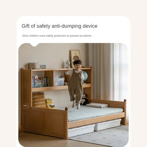 Beech solid wood children's multifunctional bed