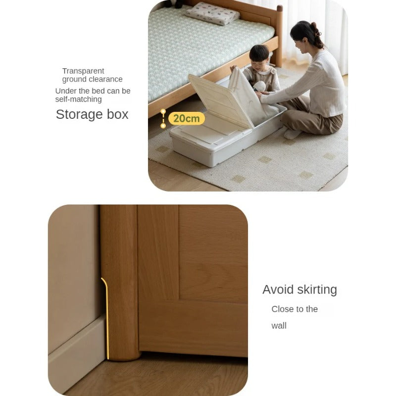 Beech solid wood children's multifunctional bed