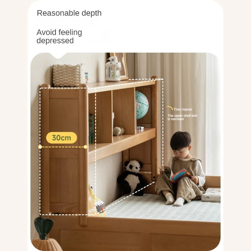 Beech solid wood children's multifunctional bed