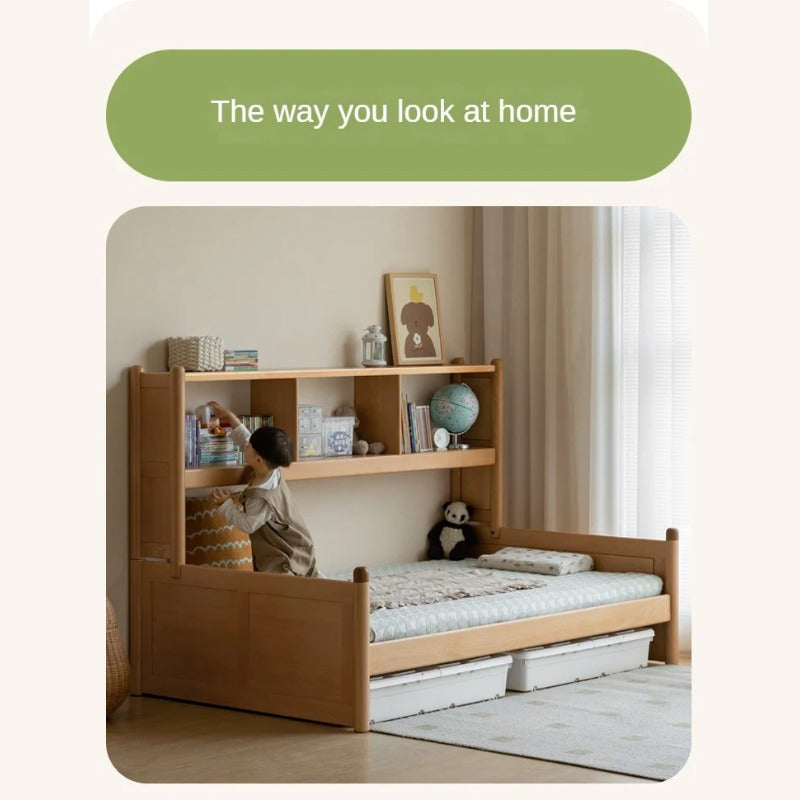 Beech solid wood children's multifunctional bed