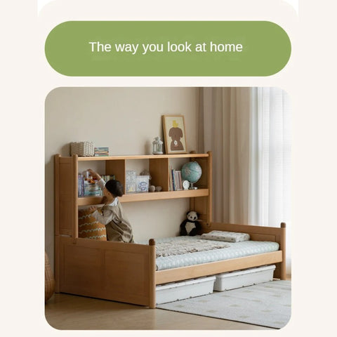 Beech solid wood children's multifunctional bed