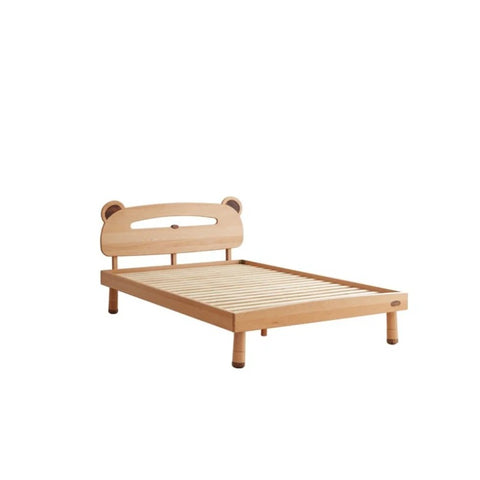 Oak solid wood children's bed with light<