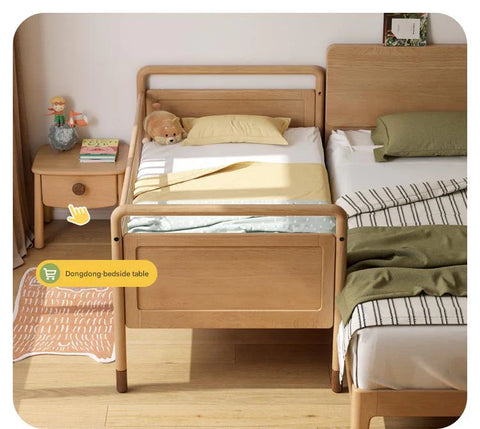Oak solid wood multi-functional Toddler Bed<