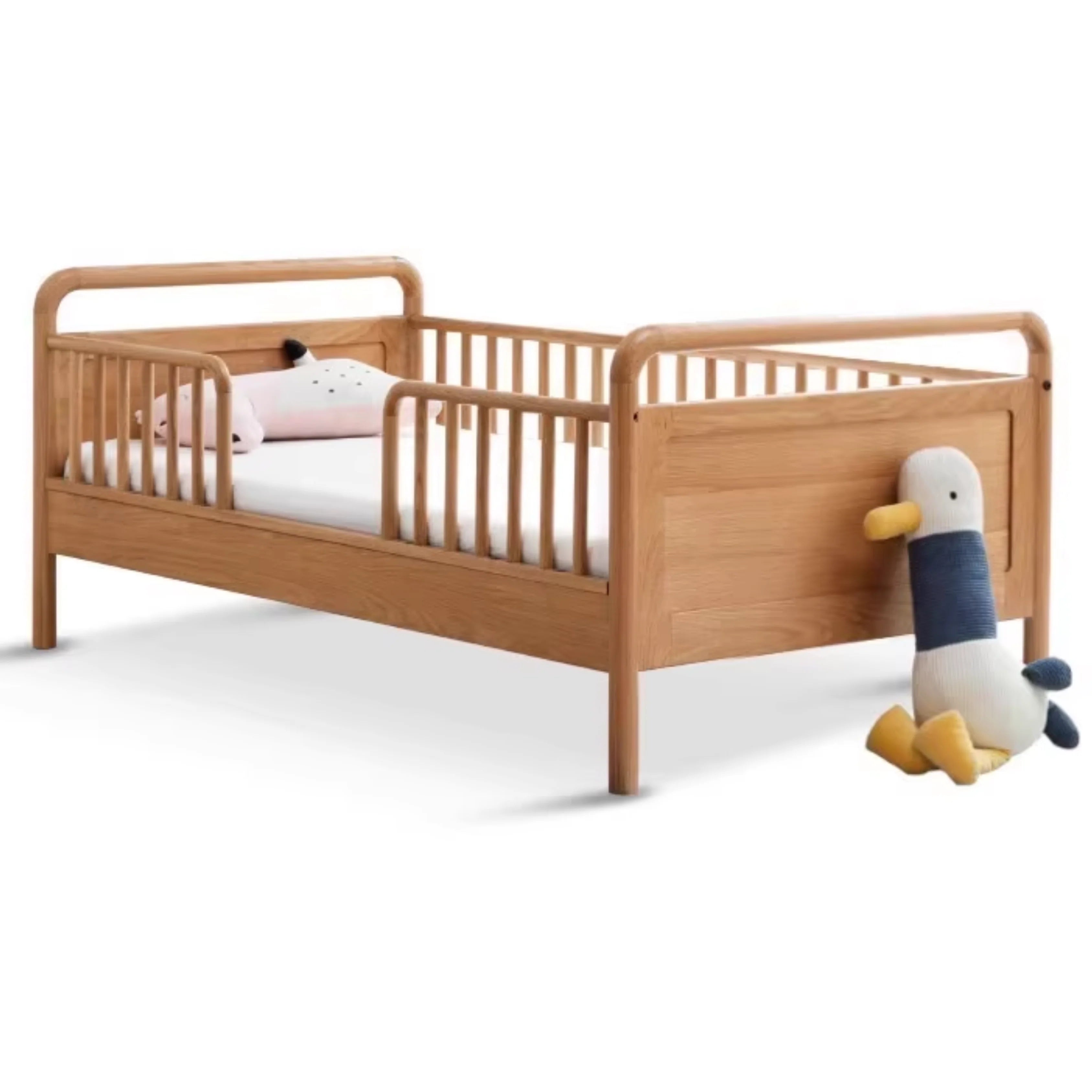Oak solid wood multi-functional Toddler Bed<