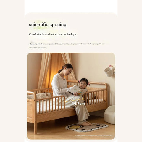 Oak solid wood multi-functional Toddler Bed<