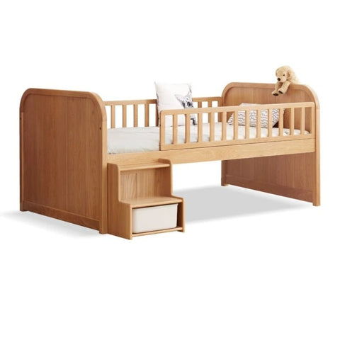 Oak solid wood Multi-function wide storage box bed<