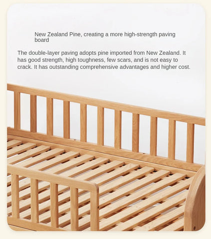 Oak solid wood Multi-function wide storage box bed<