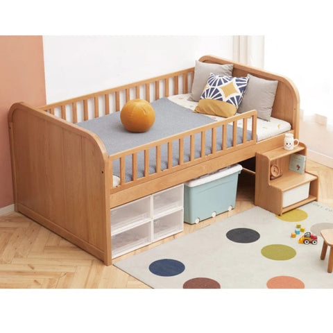 Oak solid wood Multi-function wide storage box bed<