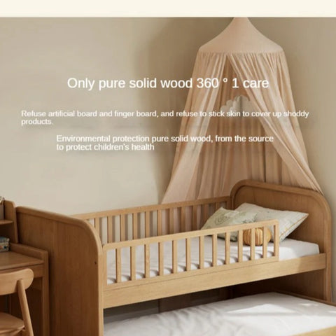 Oak solid wood Multi-function wide storage box bed<