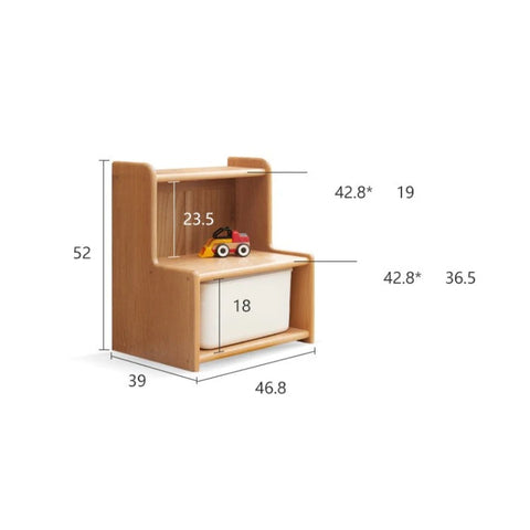 Oak solid wood Multi-function wide storage box bed<