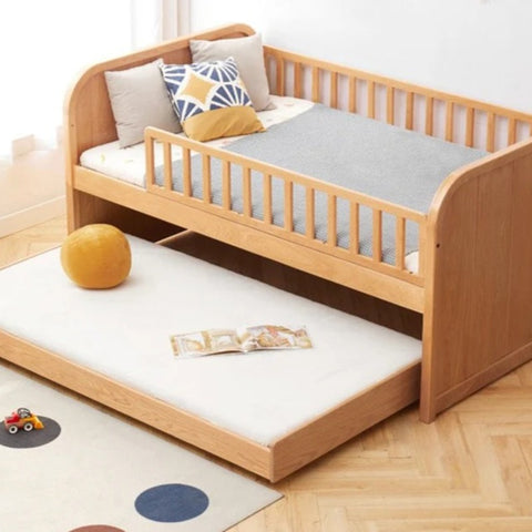 Oak solid wood Multi-function wide storage box bed<