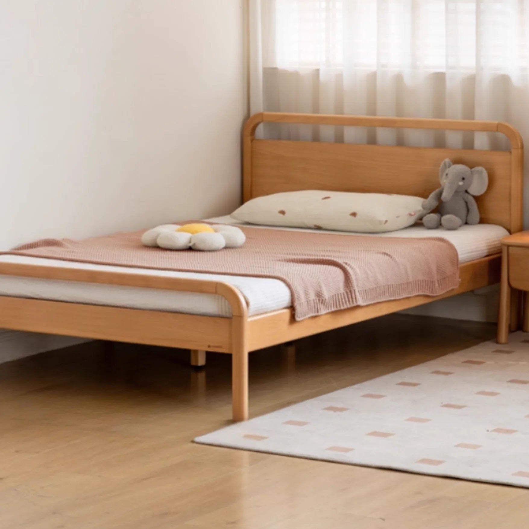 Beech solid wood kids bed