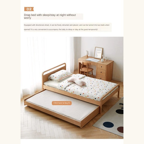 Beech solid wood kids bed