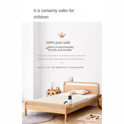 Beech solid wood kids bed