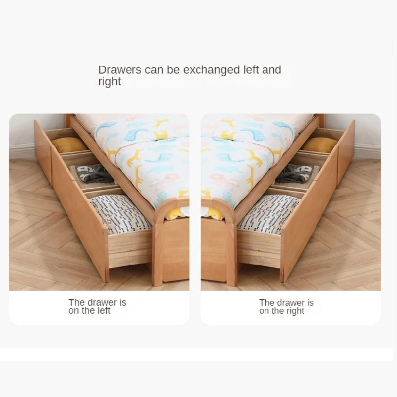 Beech solid wood kids bed