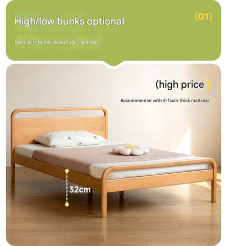 Beech solid wood kids bed