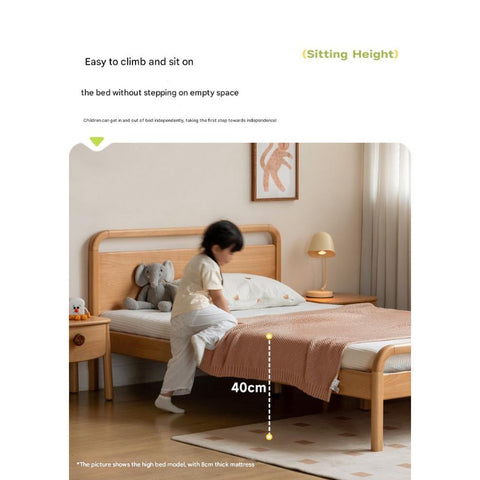 Beech solid wood kids bed