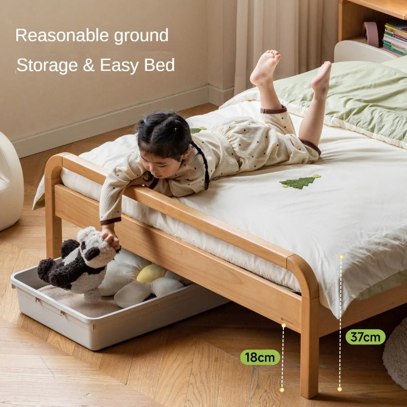 Beech solid wood kids bed