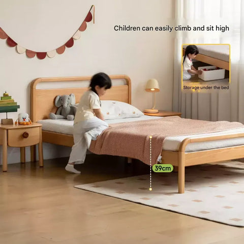 Beech solid wood kids bed
