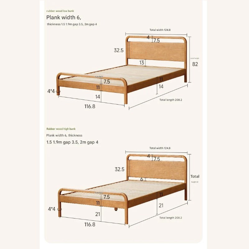 Beech solid wood kids bed
