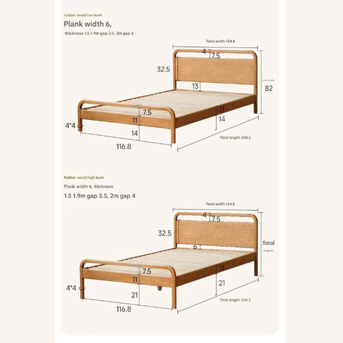 Beech solid wood kids bed