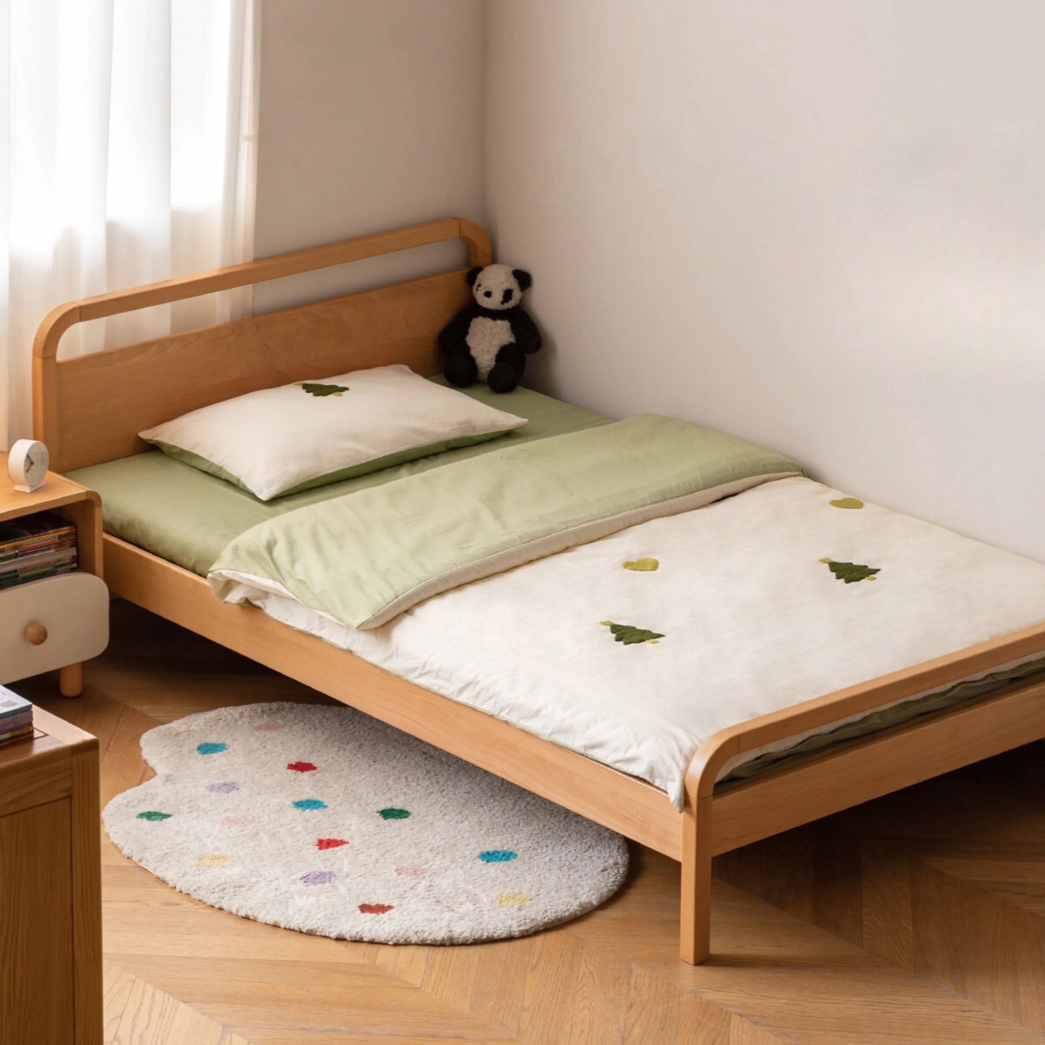 Beech solid wood kids bed