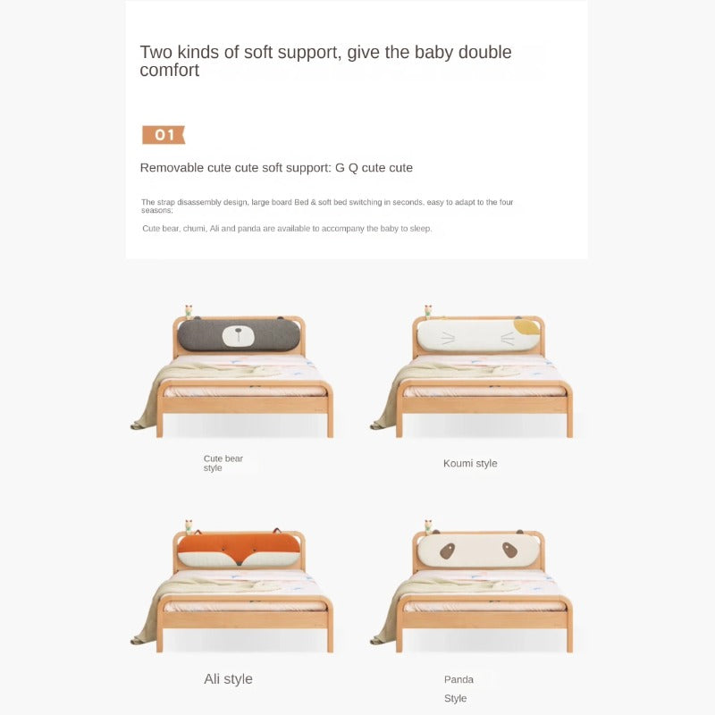 Beech solid wood kids bed