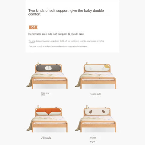 Beech solid wood kids bed