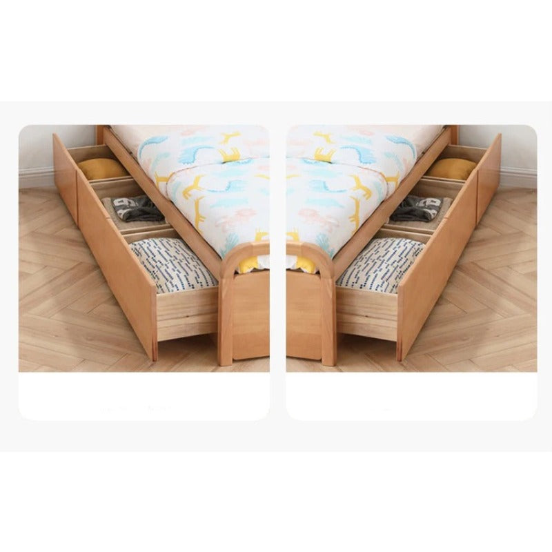 Beech solid wood kids bed