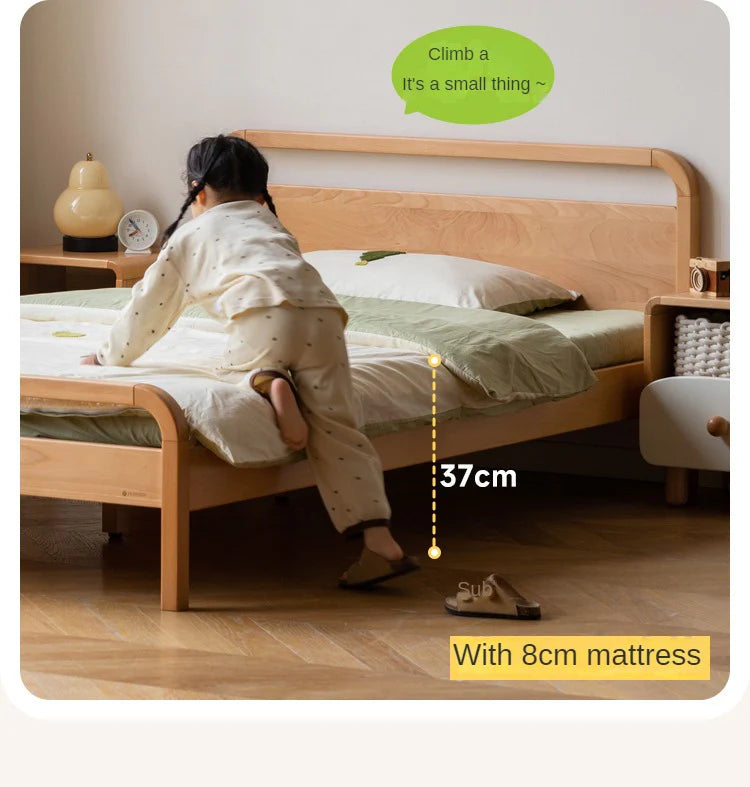 Beech solid wood kids bed