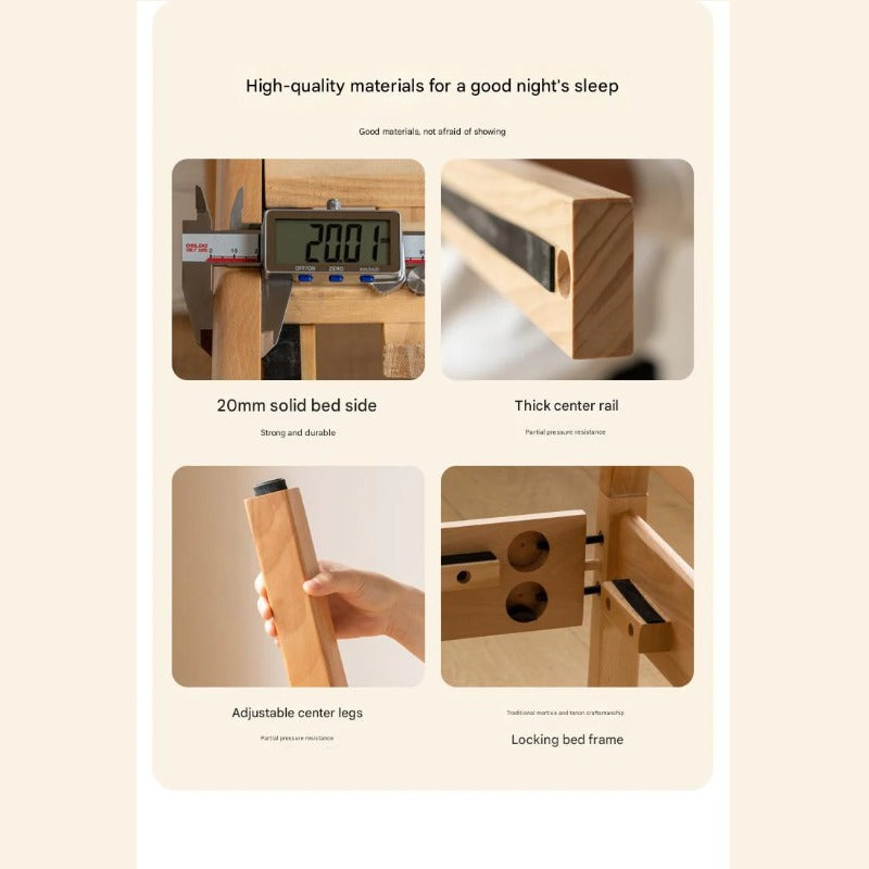 Beech solid wood kids bed