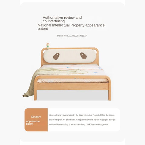 Beech solid wood kids bed