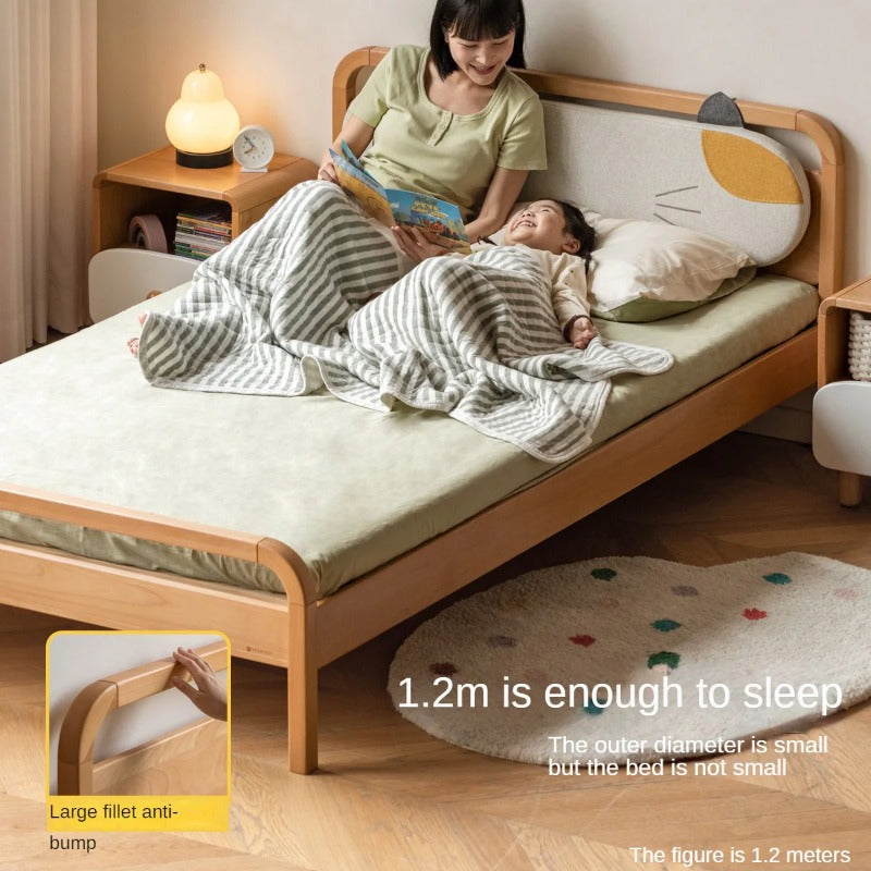 Beech solid wood kids bed