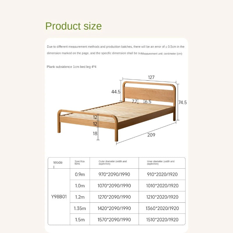 Beech solid wood kids bed
