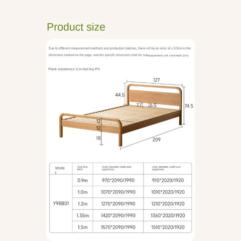 Beech solid wood kids bed