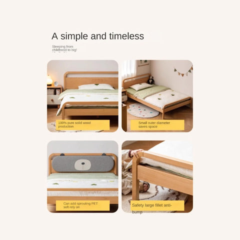 Beech solid wood kids bed
