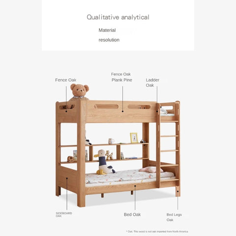 Oak solid wood Bunk Bed.