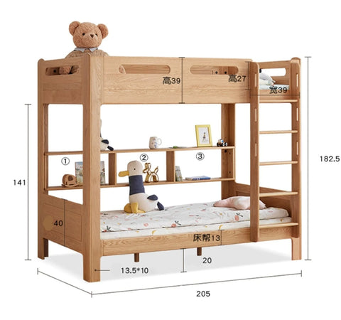 Oak solid wood Bunk Bed.