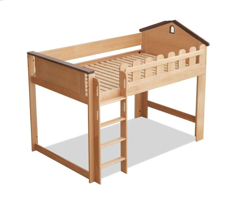 Beech solid wood Multi-functional high bed<