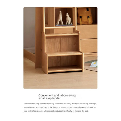 Beech solid wood Multi-functional high bed<