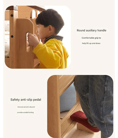 Beech solid wood Multi-functional high bed<