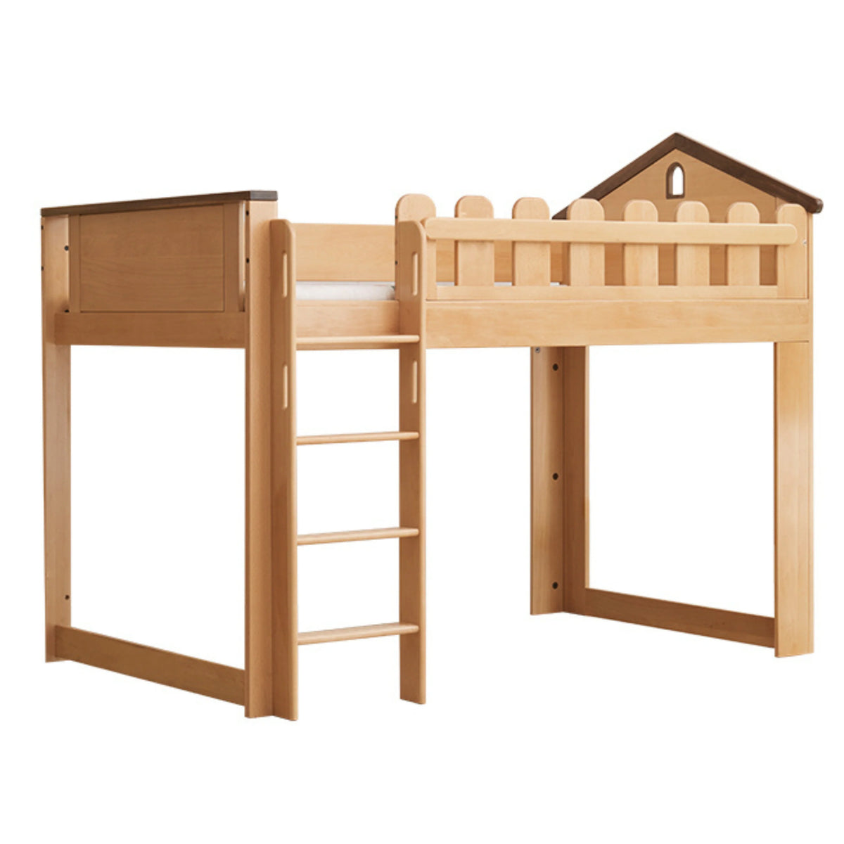 Beech solid wood Multi-functional high bed<