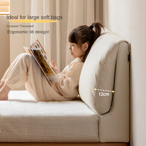 Beech Solid Wood Children's Bed with organic leather.