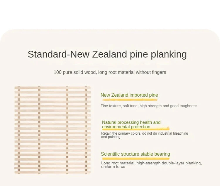 Rubber Wood White Cream Style Children's Soft Bed.